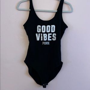 VS PINK Good Vibes bodysuit size M